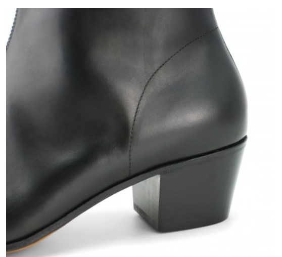 High Zip Boot - Black Leather