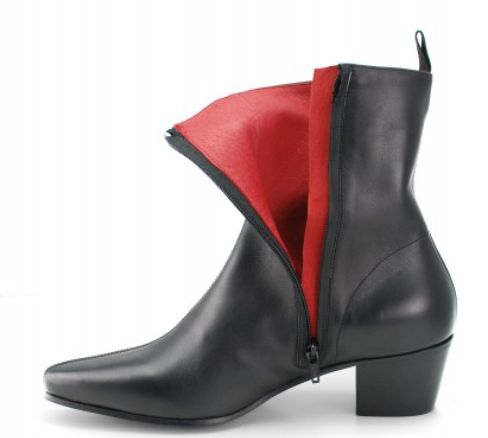 High Zip Boot - Black Leather
