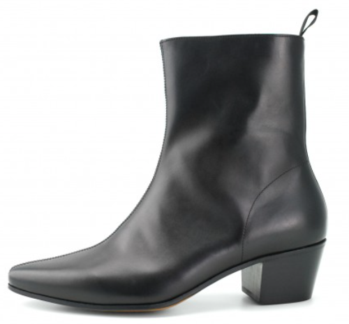 High Zip Boot - Black Leather