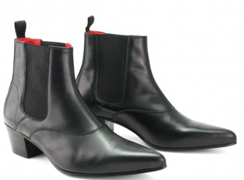 Winklepicker Boot - Black Leather