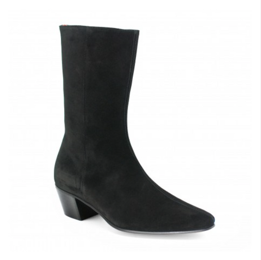 High Lennon Boot - Black Suede