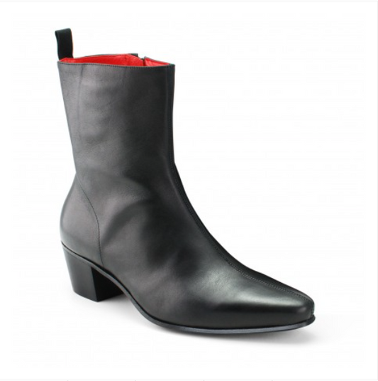 High Zip Boot - Black Leather