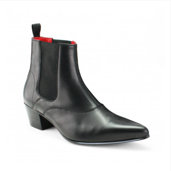Winklepicker Boot - Black Leather