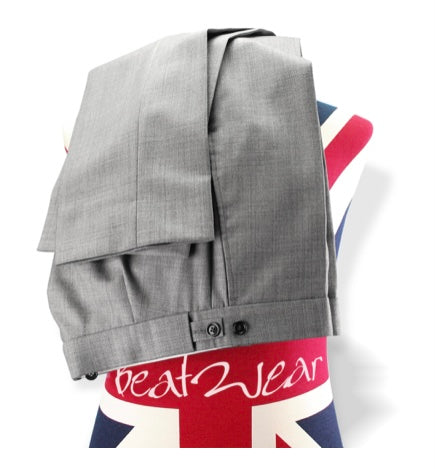 Beatwear Silver Grey Drainpipe Trousers